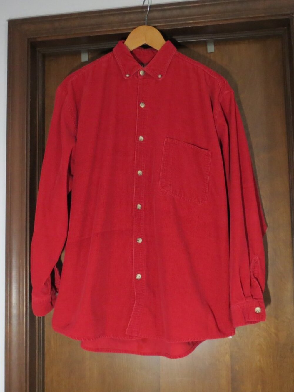 Greatland Apparel Men’s Long Sleeve Button Down Corduroy Shirt XL Vintage